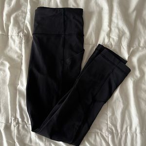 Lululemon black crop leggings size 2
